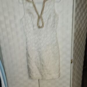 Lilly Pulitzer Elegant Cream Sleeveless Dress Sz 2